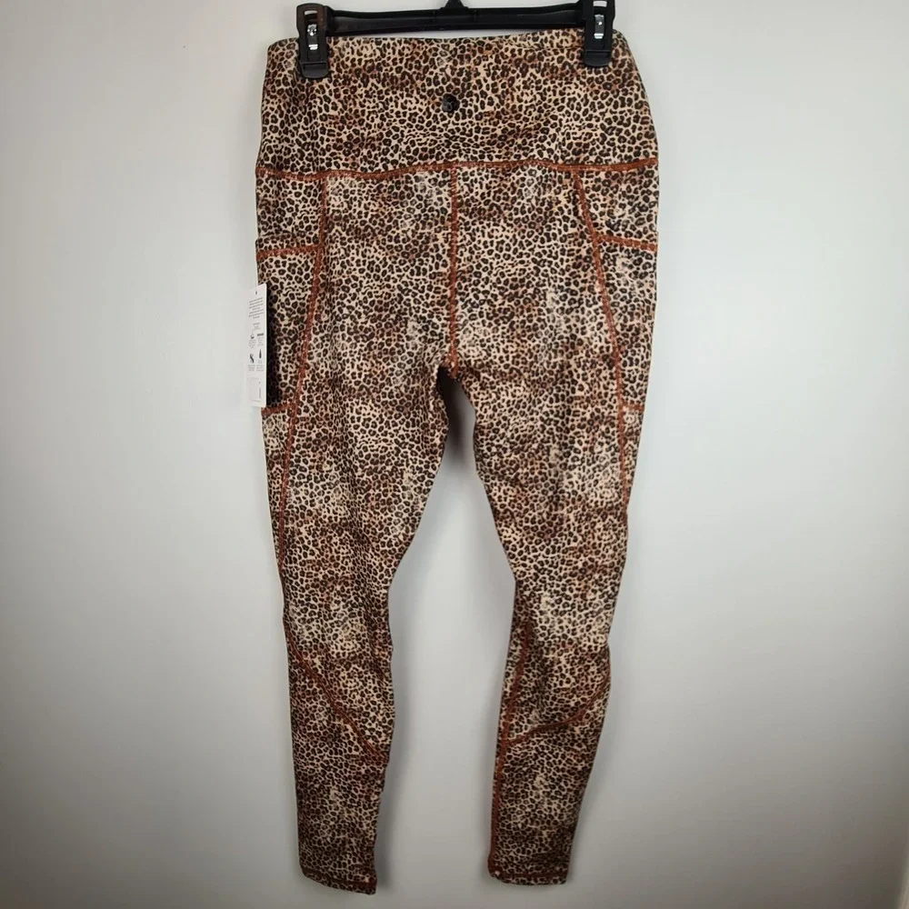 Scorpio Sol High Waist Cheetah Print Soft Leggings Large‎ Tapered Leg Pocket - Picture 6 of 9